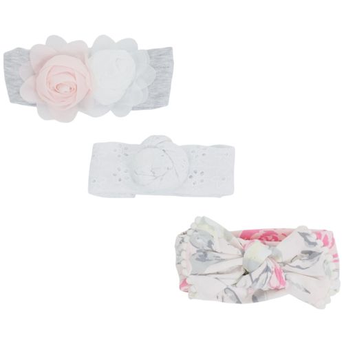 Set de 3 binchas con estampado para bebé niña