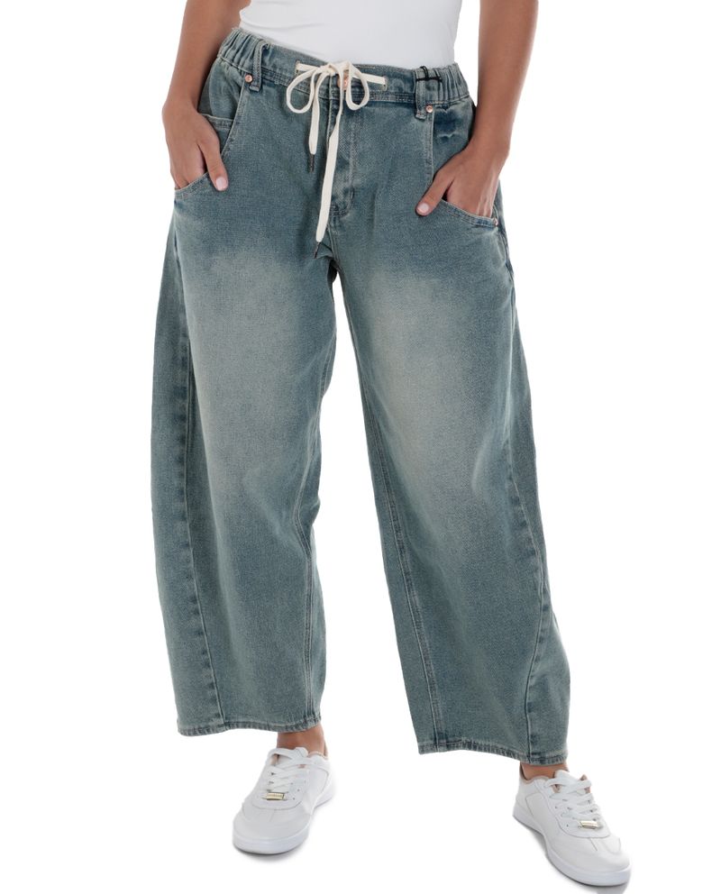 104882574-Jeans-Almost-Famous-wide-leg--azul-de-cintura-alta-para-mujer