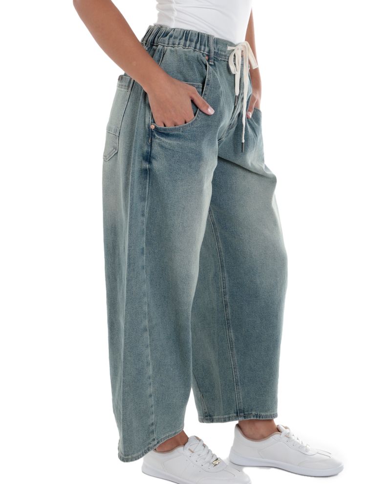 104882574-Jeans-Almost-Famous-wide-leg--azul-de-cintura-alta-para-mujer