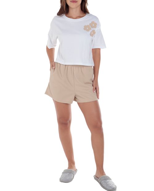 Pijama con short Orange multicolor para mujer