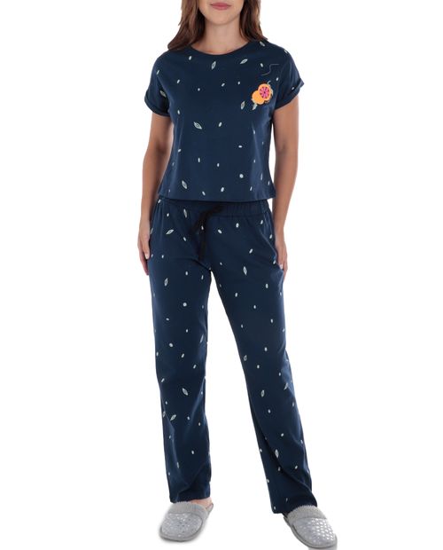 Pijama con pantalón Orange estampado para mujer