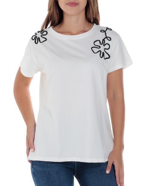Camiseta Unexpected blanca manga corta para mujer
