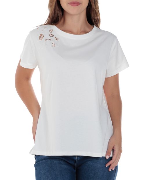Camiseta Unexpected blanca manga corta para mujer