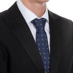 104815927-Corbata-regular-fit-Unexpected-navy-mini-print-flamencos-para-hombre