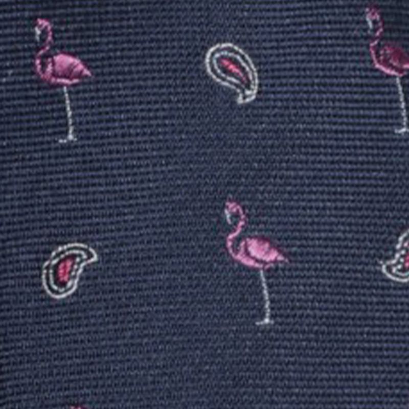104815927-Corbata-regular-fit-Unexpected-navy-mini-print-flamencos-para-hombre