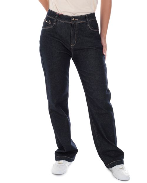 Jeans Most Wanted straight azul de cintura alta para mujer
