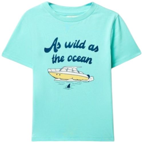 Camiseta celeste con estampado para niño
