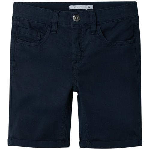 Short azul sólido para niño