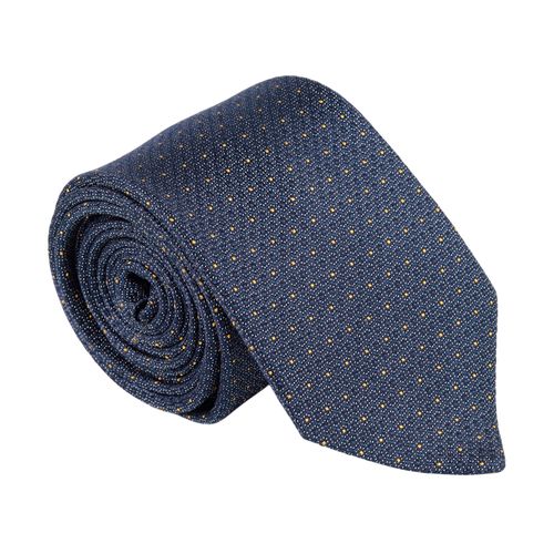 Corbata de seda Unexpected regular fit con mini print geométrico para hombre