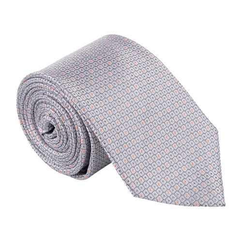 Corbata de seda Unexpected regular fit con mini print geométrico para hombre