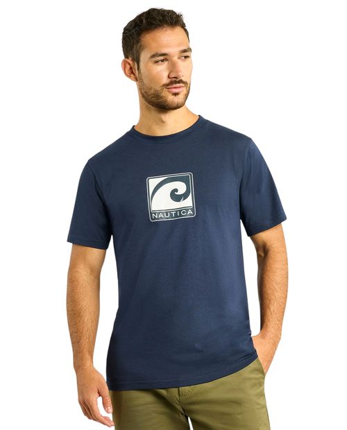 Camiseta regular fit Nautica navy estampada para hombre