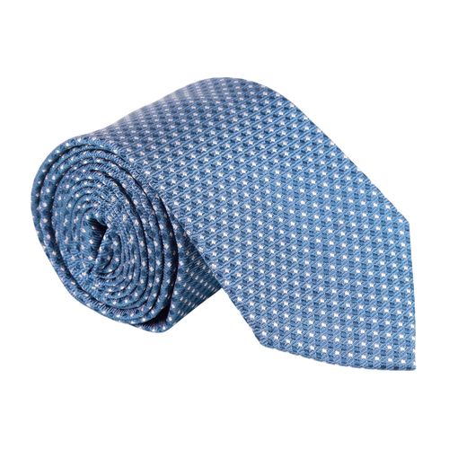 Corbata Unexpected regular fit azul con textura geométrica para hombre