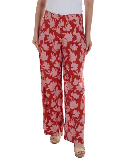 Pantalón Sabrina wide leg estampado de cintura alta para mujer