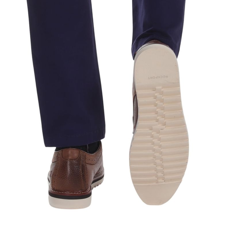 Zapatos Oxford Rockport Dressport Marrón Para Hombre - Punta Lisa, De Cuero, Con Cordones, Elegante Y Cómodo
