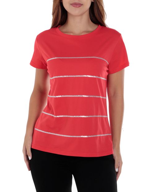 Camiseta Unexpected rayada manga corta para mujer