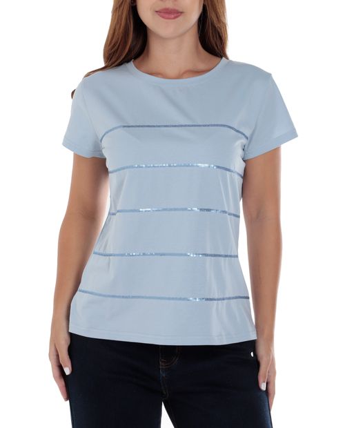 Camiseta Unexpected rayada manga corta para mujer