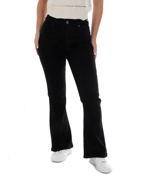 Jeans Unexpected flare negro de cintura media para mujer