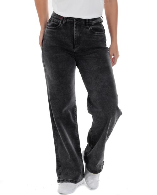 Jeans Most Wanted wide leg gris de cintura alta para mujer
