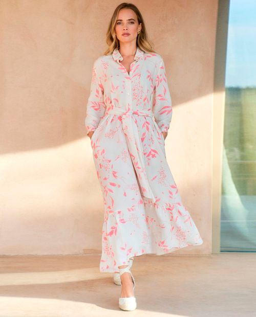 Vestido Punt Roma shirt dress estampado manga 3/4 para mujer