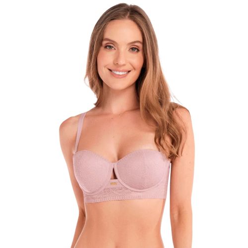 Brassier Laura con aros rosado para mujer