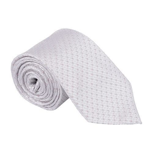 Corbata regular fit Unexpected plateada con textura para hombre