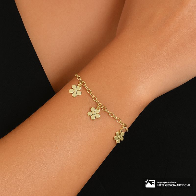 104945887-Pulsera-de-flores-con-enchape-de-oro-4mm-7.5--para-mujer