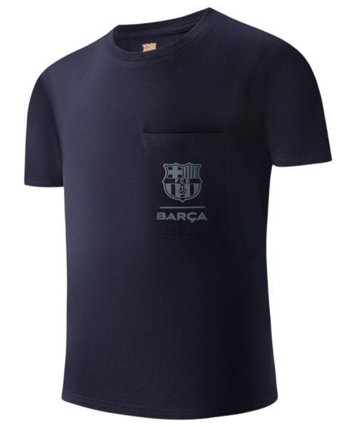 Camiseta deportiva Barcelona azul navy estampada para hombre