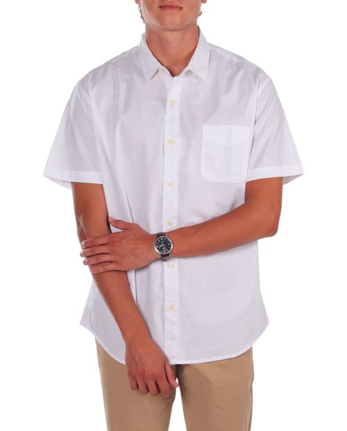 Camisa regular fit Gents blanca con textura para hombre