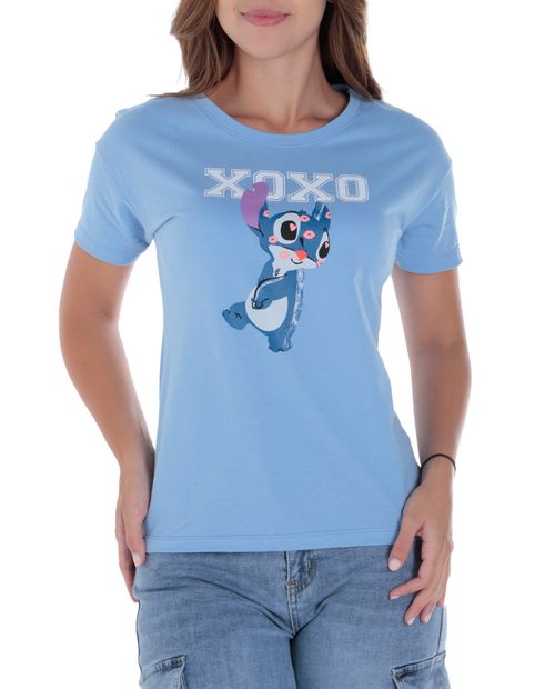 Camiseta St. Jacks estampada de Stitch manga corta para mujer