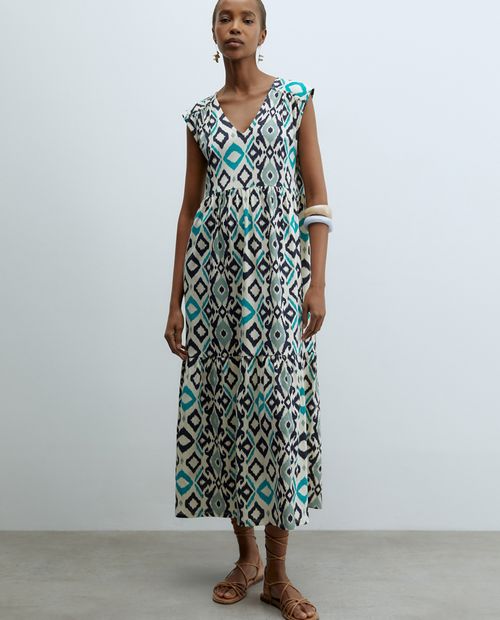 Vestido Sfera midi estampado sin mangas para mujer