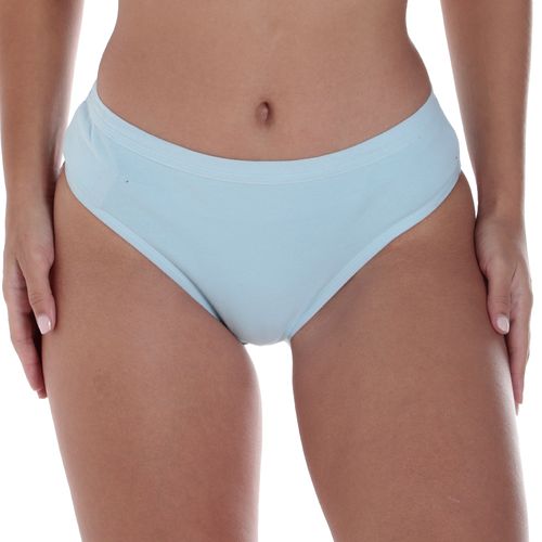Pantalón Accente celeste de cintura media para mujer
