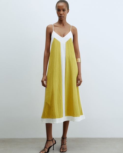 Vestido Sfera midi de tirantes para mujer