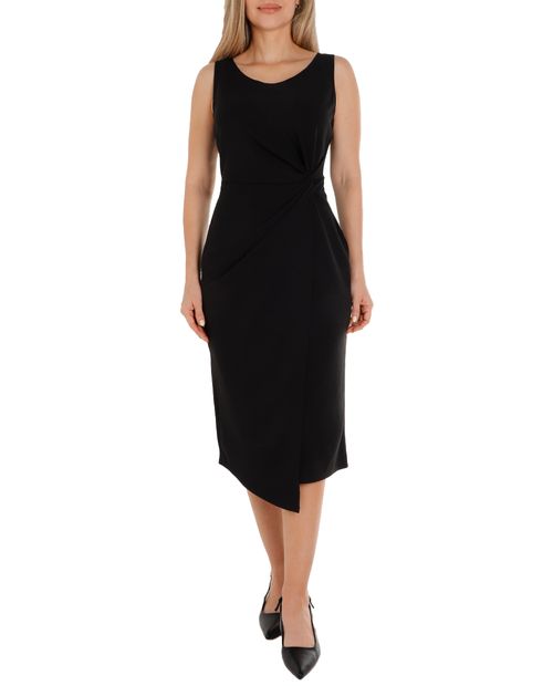 Vestido Connected Apparel midi negro sin mangas para mujer