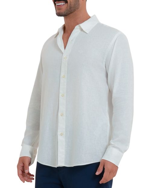 Camisa casual Dockers blanco heather para hombre