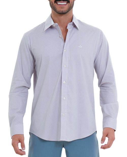 Camisa casual Dockers morado mini print para hombre