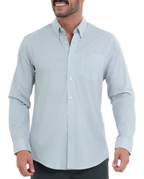 Camisa casual Dockers gris mini print para hombre