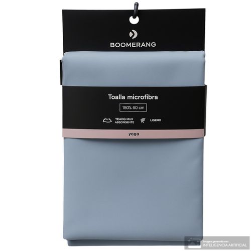 Toalla microfibra 180x60 cm Boomerang celeste de yoga para mujer