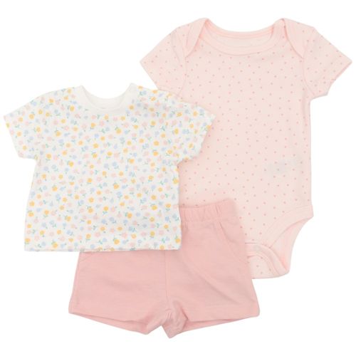 Conjunto de 3 piezas multicolor con estampado para bebé niña