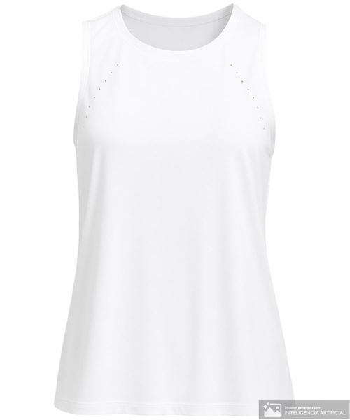 Camiseta deportiva Boomerang sin mangas blanca para mujer
