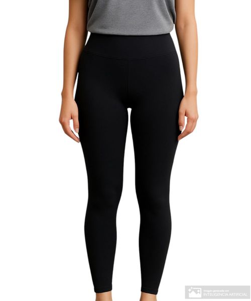 Leggins deportiva Boomerang negra sólida para mujer