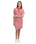Vestido Nautica  tipo polo rayado manga corta para mujer-1748879022166