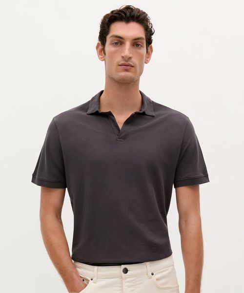 Camisa polo básica Scalpers sólida para hombre