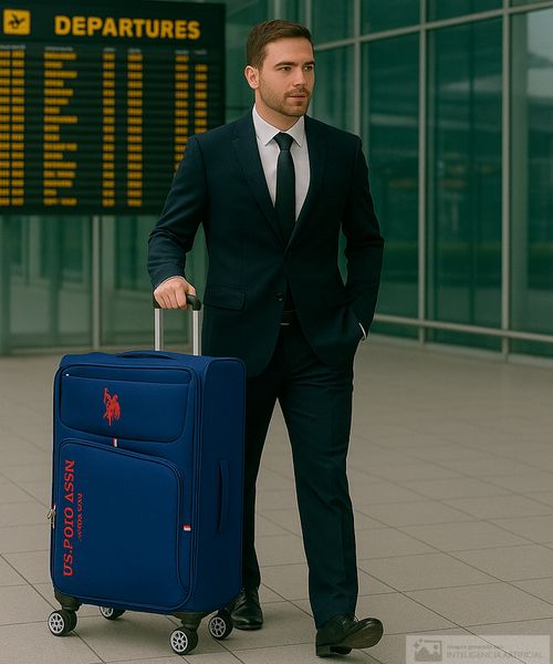 Maleta grande us polo azul 28"