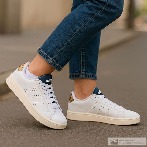 Zapato Adidas Advantage 2.0 casual color blanco para mujer