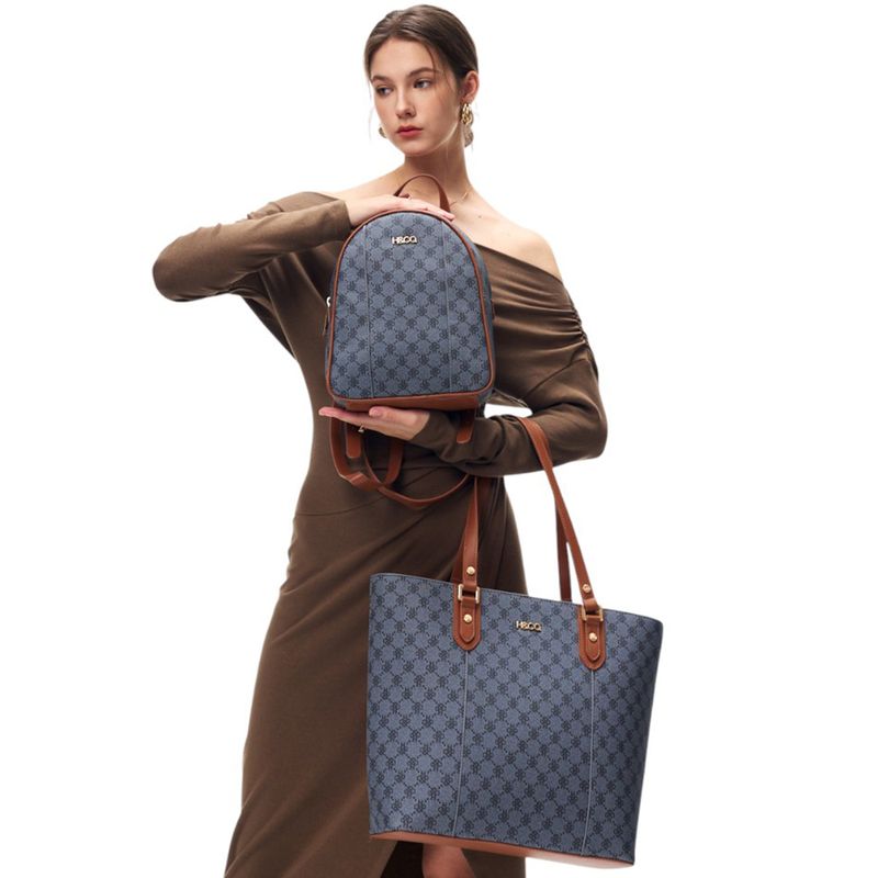 Duo de cartera tote y mochila H&Co negro para mujer - Siman Costa Rica