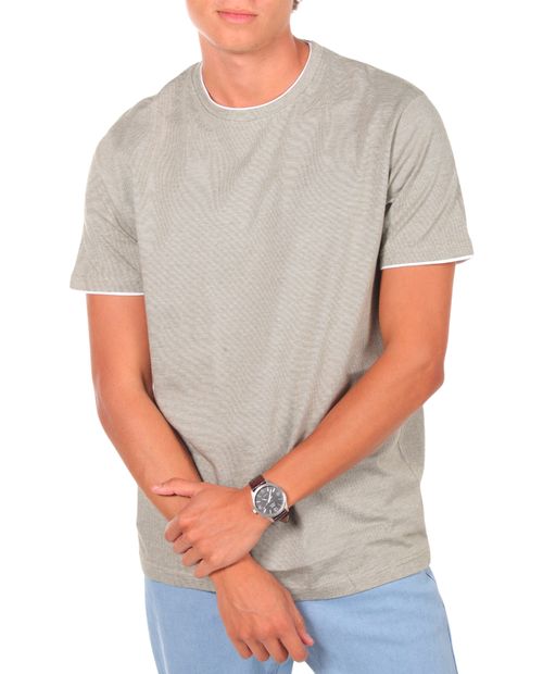 Camiseta Denim & Flower verde rayada para hombre
