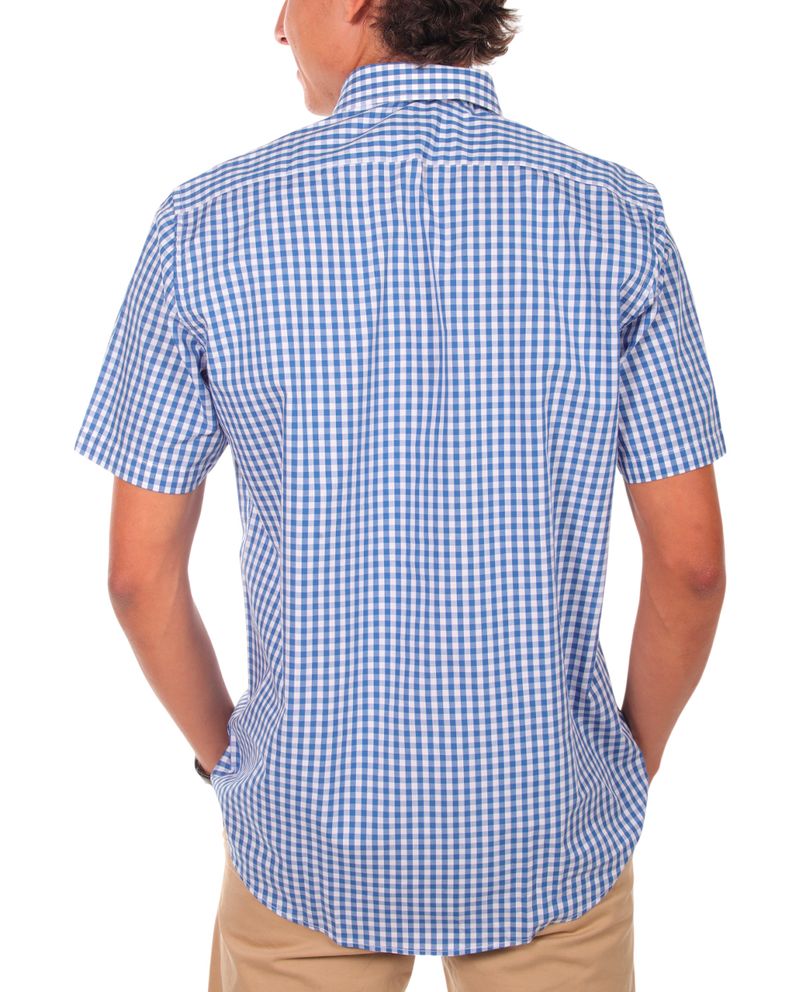 104923419-Camisa-casual-Oscar-de-la-Renta-azul-cuadriculada-para-hombre