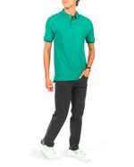 104844498-Camisa-polo-basica-Oscar-de-la-Renta-verde-solida-para-hombre