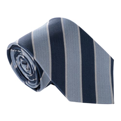 Corbata de seda Unexpected regular fit azul con rayas texturizadas para hombre