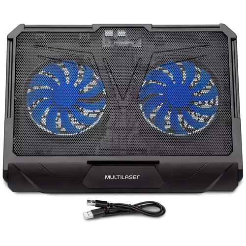 Base para Notebook MULTILASER con dos ventiladores.